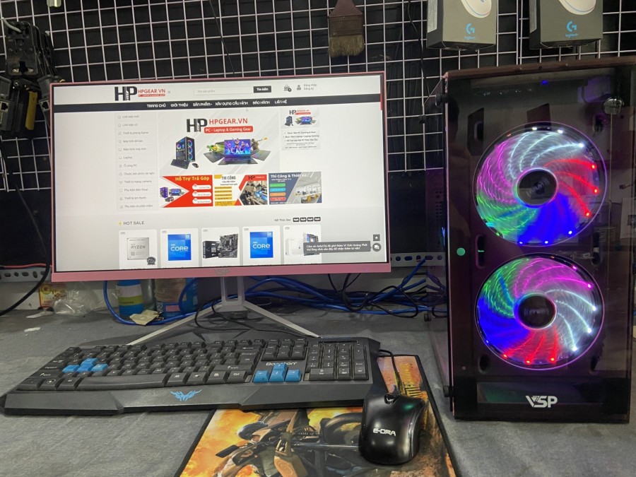 FULL Bộ PC màu hồng bao chơi mượt: CF, LMHT