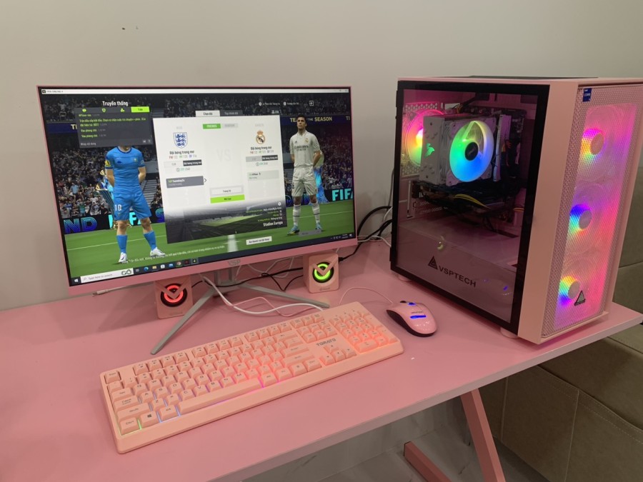 BỘ PC FULL HỒNG ĐẸP CÁ TÍNH CHƠI MƯỢT GAME: LMHT, FIFA, CS-GO, PUBG thumb