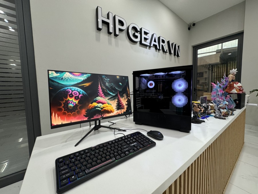 BỘ PC 2 MẶT KIẾNG LED ĐẸP I5 GEN 9 CHIẾN MƯỢT GAME: LMHT, FIFA04, CSGO, PUBG thumb